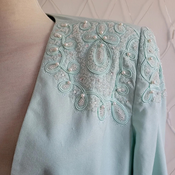 - Vintage Nolan Miller Oversized Beaded Blazer Jacket • Womens • Mint • Size 16 - Picture 2 of 7